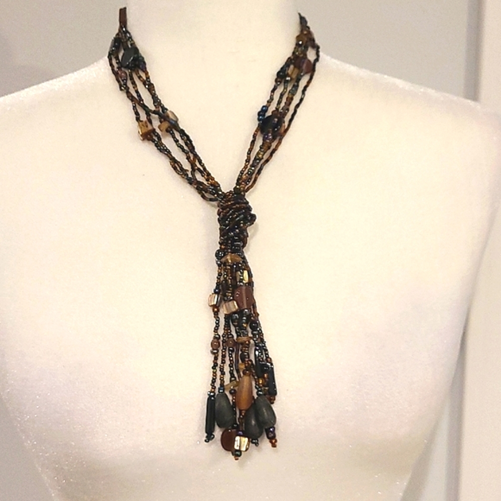 Glass beaded necklace